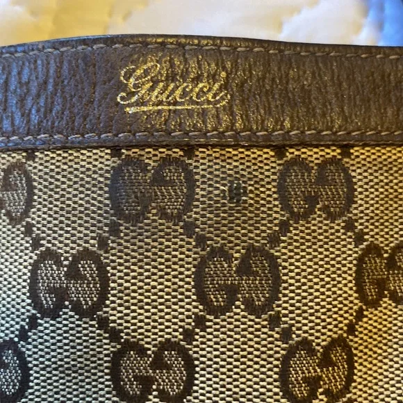 GUCCI REHAB GG Canvas Two Way Authentic Vintage Tote. Preloved.Aged w some wear. - Picture 5 of 10